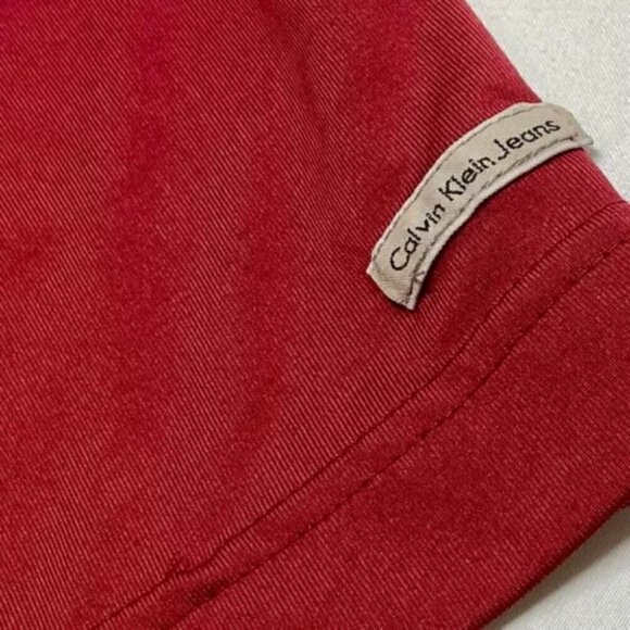 Calvin Klein Jeans Tee Men's XXL Deep Red CK Performance Active Wear T-Shirt - Picture 2 of 7
